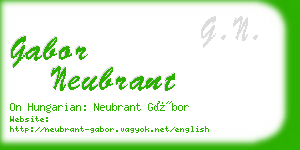 gabor neubrant business card